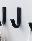Henri Wall Hook in Black, Set of 3