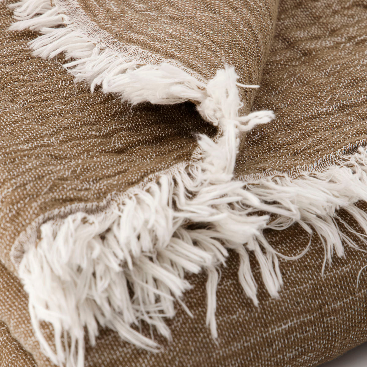 Natural tassel online throw