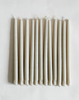 12" Antique Beige Candle Tapers, Set of 12