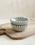 Beaded Ceramic Bowl in Grey