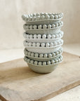 Beaded Ceramic Bowl in Grey