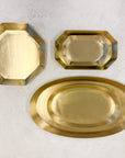 Octagon Rectangle Brass Trays