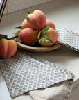 Coastal Blue Block Print Napkins, Set of 4