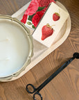 Fluted Silver Plate Bowl Candle