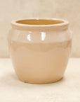 French Replica Cream Glazed Confit Pot, Small