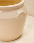 French Replica Cream Glazed Confit Pot, Small