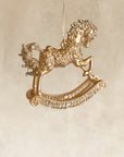 Golden Rocking Horse Ornament