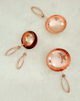 Hammered Copper Scoops, Set of 4