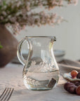 Hand-Etched Blown Petite Pitcher