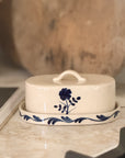 Hand-Painted Floral Butter Dish
