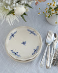 Hand-Painted Floral Dessert Plate