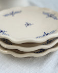 Hand-Painted Floral Dessert Plate