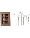 Mercury Glass Icicle Ornaments, Set of 6