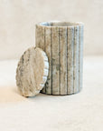 Reeded Marble Canisters