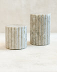 Reeded Marble Canisters
