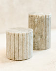 Reeded Marble Canisters