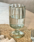 Ribbed Footed Drinking Glass