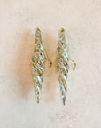 Silver Spiral Glass Ornament
