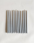 12" Taupe Candle Tapers, Set of 12