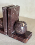 The Bordeaux Marble Bookends