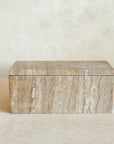 Travertine Lidded Boxes, Large