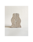 Travertine Scalloped Bookends, Set of 2