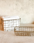 Brass Wire Baskets, Rectangle