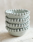 Beaded Ceramic Bowl in Grey