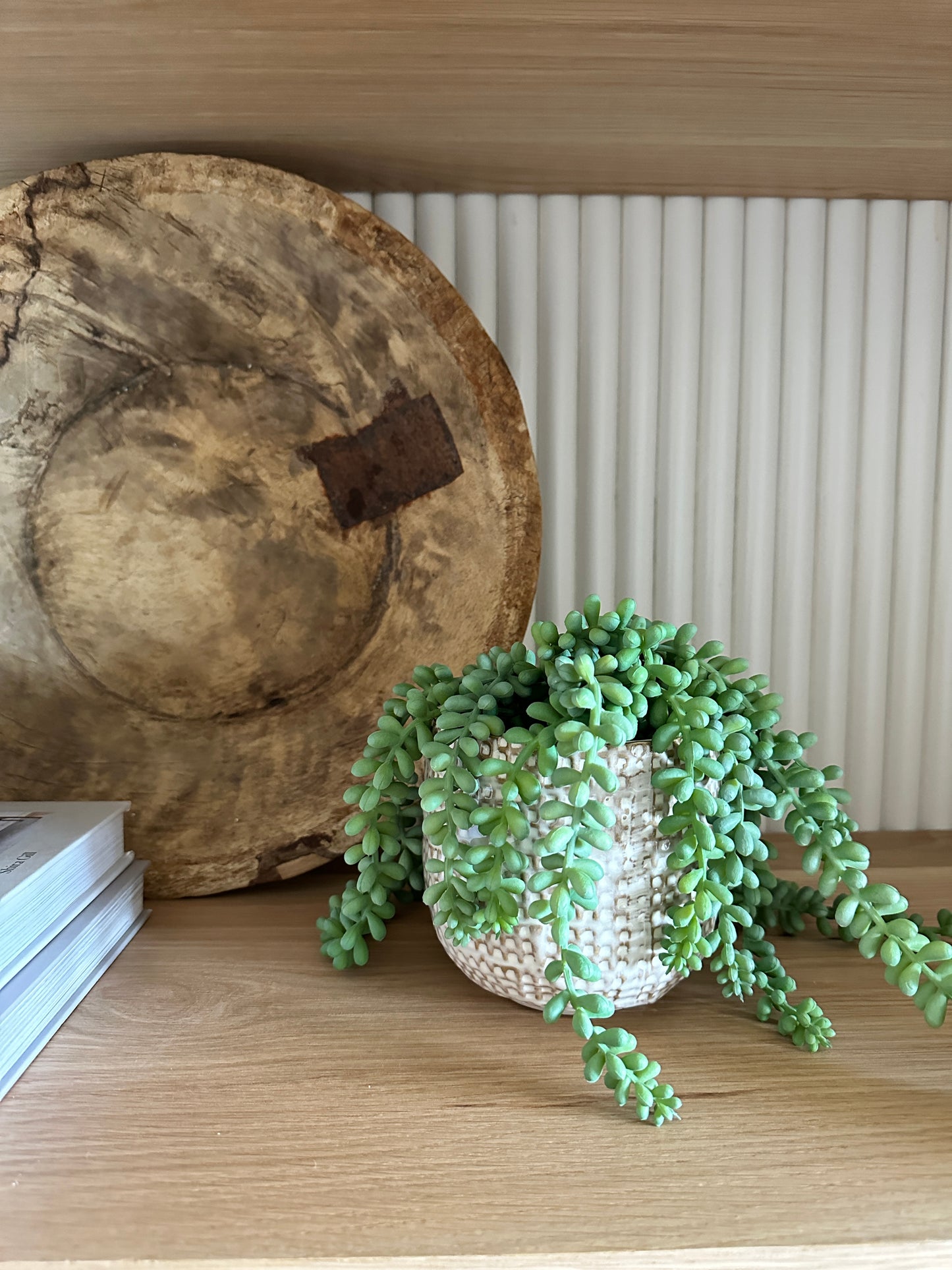 Embossed Stoneware Planter, Small