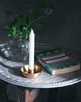Round Brass Candle Holder