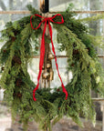 36" Faux Cedar & Pinecone Wreath