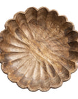 Scalloped Wood Bowl