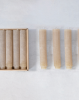 Mini Honey Reeded Candlestick, Set of 2