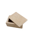 Travertine Lidded Boxes