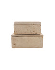 Travertine Lidded Boxes