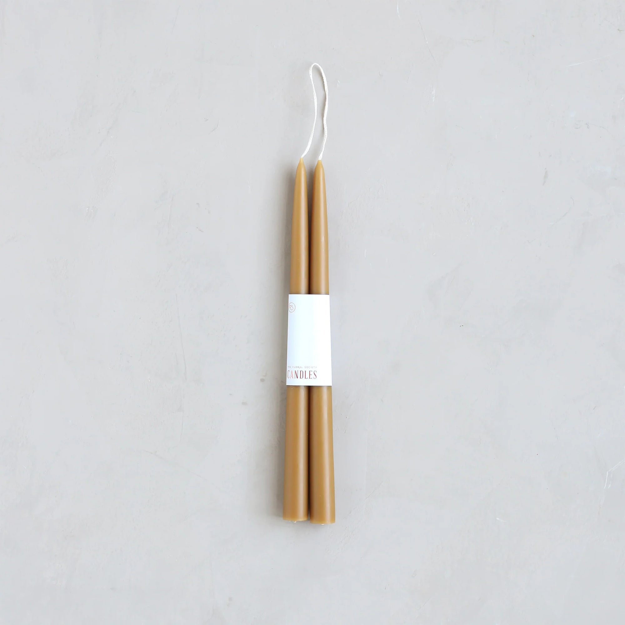 Dipped Taper Candles 12&quot; in Miel, Set of 2