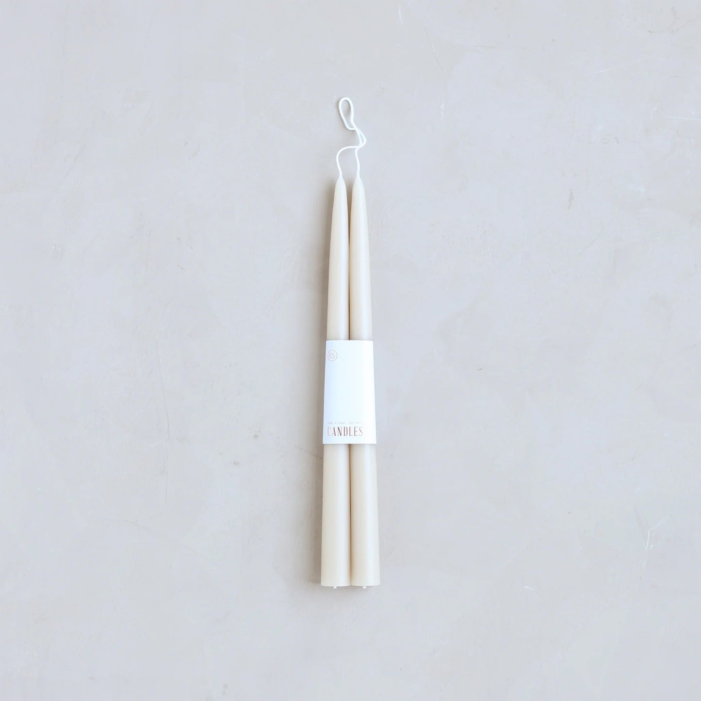 Dipped Taper Candles 12" in Parchment