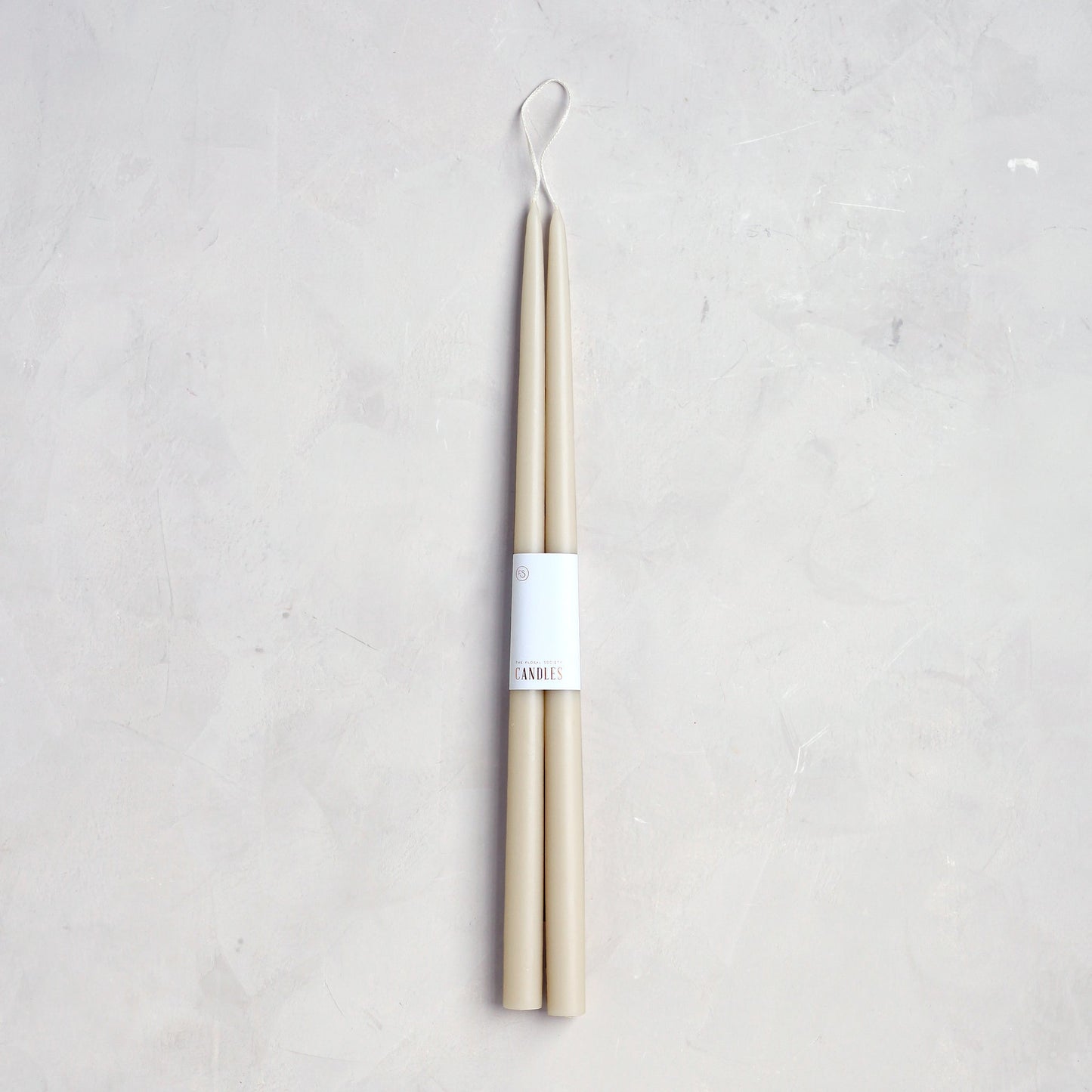 Dipped Taper Candles 18" in Parchment