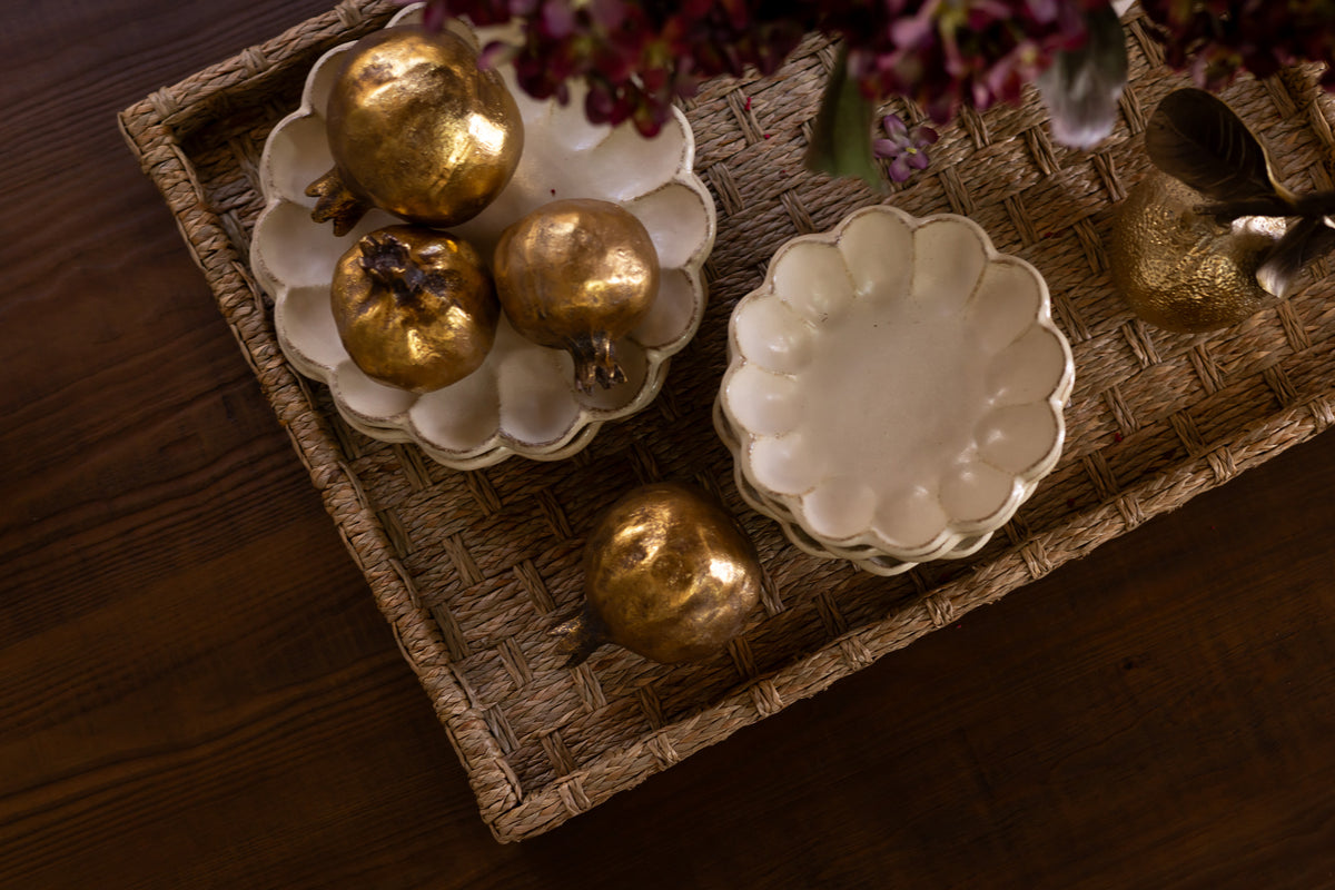 Pomegranate Resin Decor, Set of 2