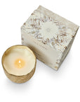 Winter White Large Boxed Crackle Glass Candle