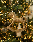 Golden Rocking Horse Ornament