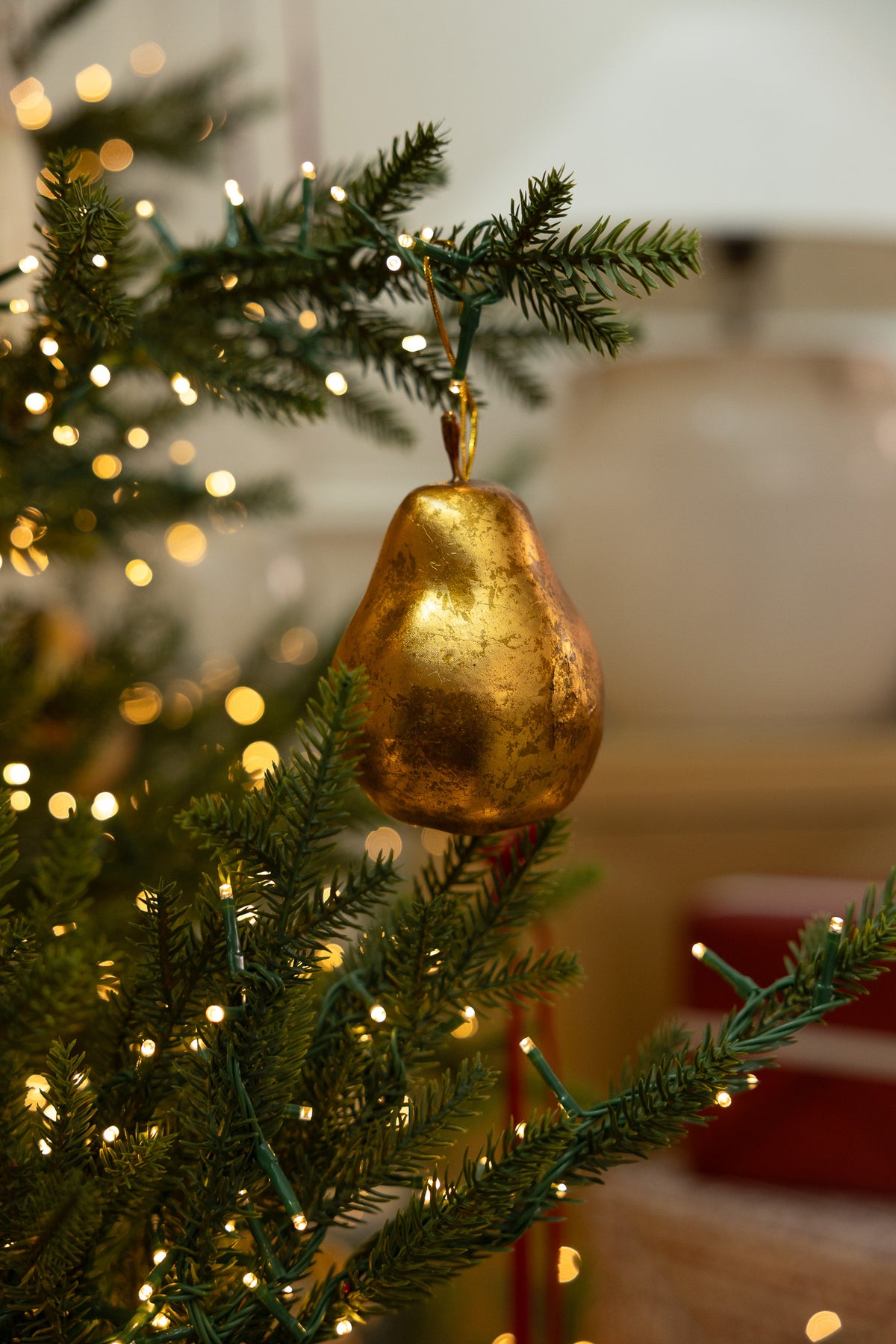 Gilded Pear Ornament
