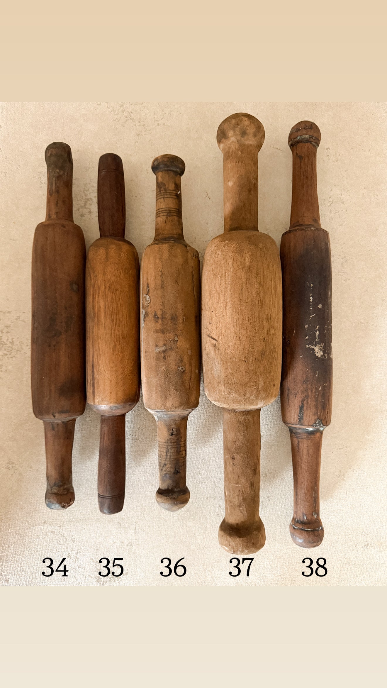 Vintage Found Chapati Roller, Large