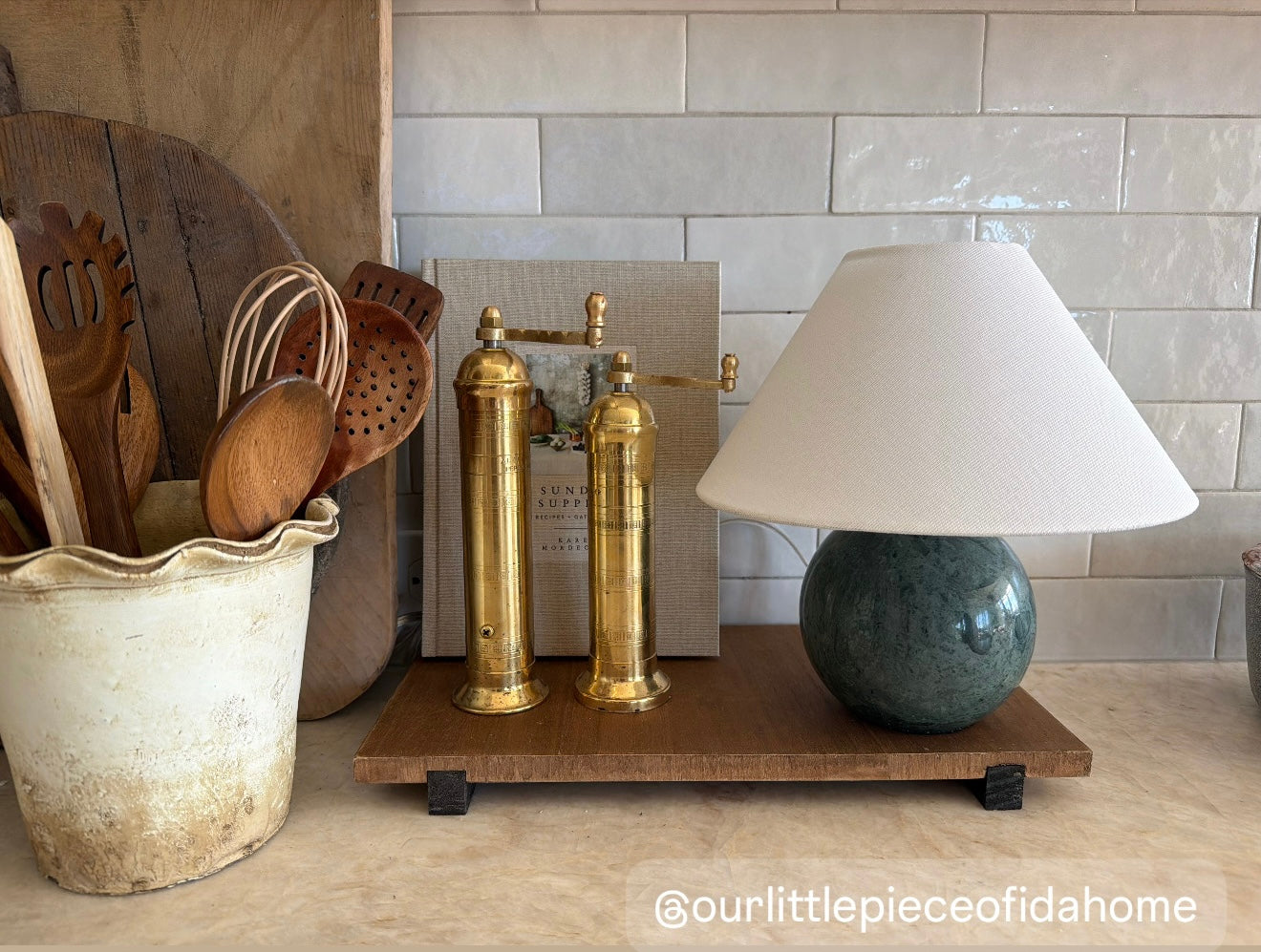 Green Travertine Lamp