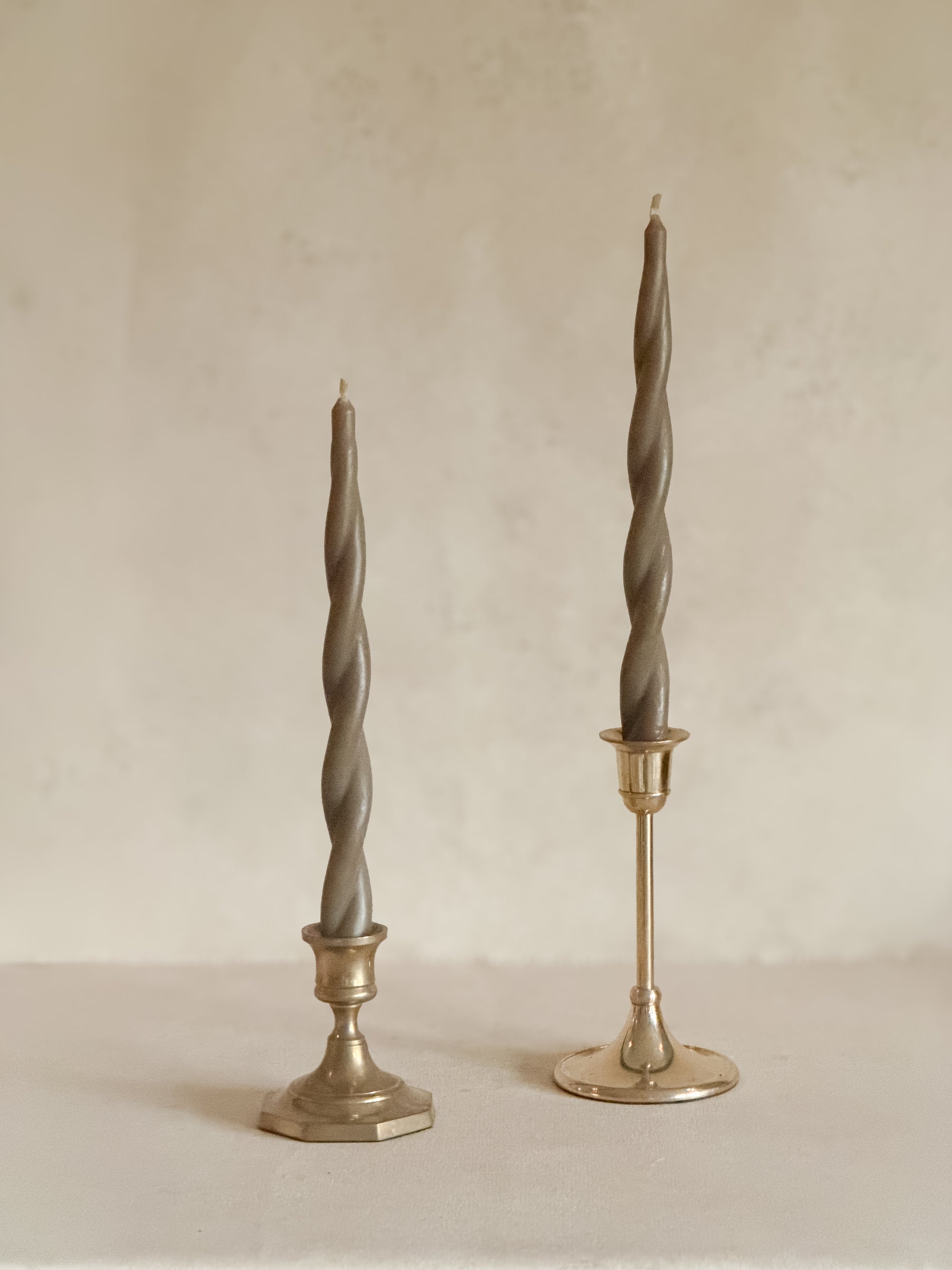 10" Twisted Taper Candle, Brown