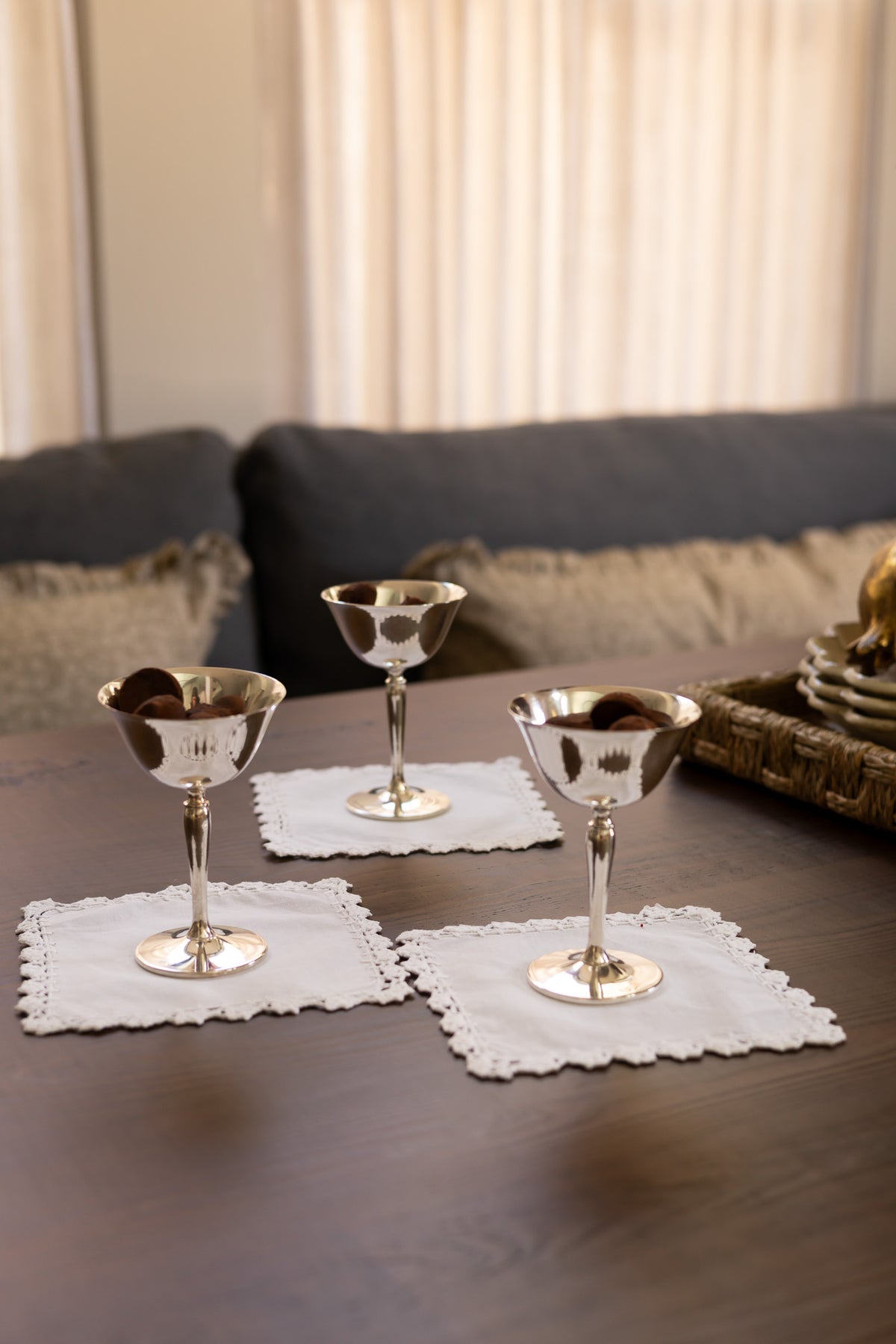 White Lace Coaster