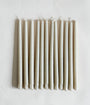 12" Antique Beige Candle Tapers, Set of 12