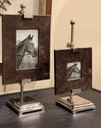 Ashford Leather Frame and Silver Stand, 2 Sizes