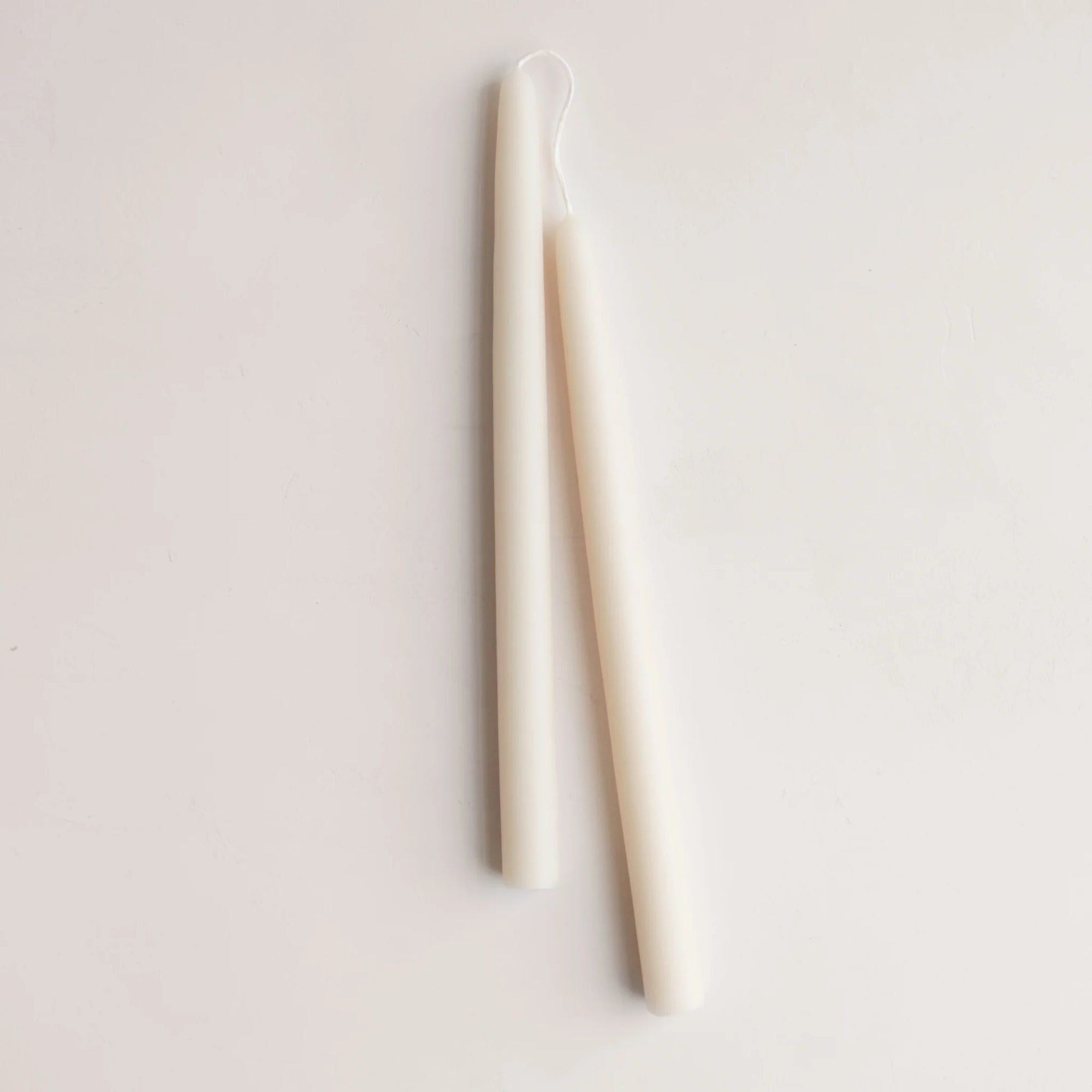 Beeswax Dipped Taper Candles, 12" in Salt