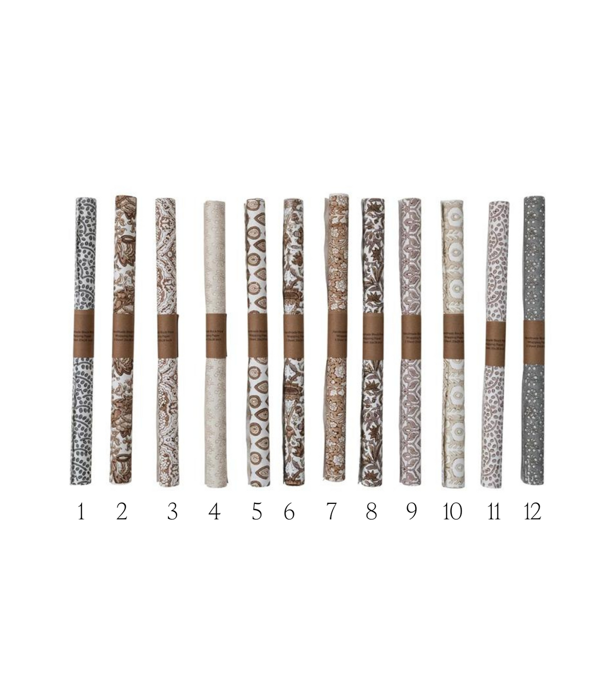 Block Print Wrapping Paper Cottage Home